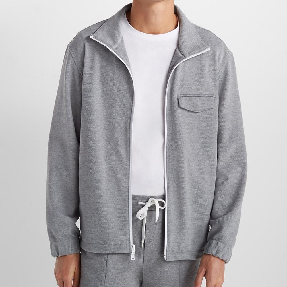 Club Monaco Gray Zip-Front Jacket